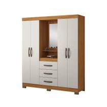 Guarda-Roupa Solteiro NT 5015 - 4 Portas 3 Gavetas com Espelho Central - Notável