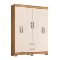 Guarda Roupa Solteiro NT6015 6 Portas e 2 Gavetas com Pés Notável
