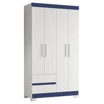 Guarda Roupa Solteiro Olímpia 4 Portas 2 Gavetas - Móveis Albatroz Guarda Roupa Solteiro Olímpia 4 Portas 2 Gavetas - Móveis Albatroz