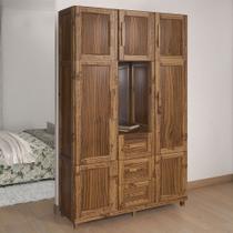 Guarda-Roupa Solteiro Pará 7 Portas 3 Gavetas 4 Prateleiras com Espelho Ypê - Rodmóveis