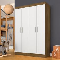 Guarda Roupa Solteiro Paris 4 Portas Boreal/branco - Móveis Arapongas
