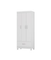 Guarda Roupa Solteiro Pequeno 3 Portas 1 Gaveta 2 Prateleira 1 Cabideiro Prince