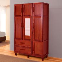 Guarda-Roupa Solteiro Petersburgo Madeira Maciça 7 Portas 2 Gavetas 2 Prateleiras com Espelho Mel - Pnr Móveis