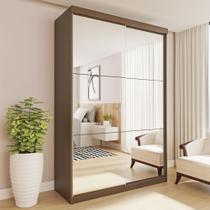 Guarda Roupa Solteiro Premium Salvador Top 138cm com Espelho 2 Portas 2 Gavetas Espresso Guarda Roupa Solteiro Premium Salvador Top 138cm com Espelho 2 Portas 2 Gavetas Espresso