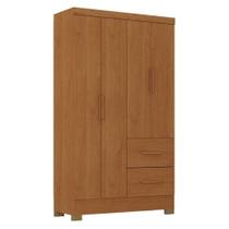 Guarda Roupa Solteiro Primordial Max 4 Portas 2 Gavetas Cinamomo Fosco - Zanzini