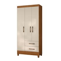 Guarda Roupa Solteiro Quarto Pequeno 3 Portas 2 Gavetas Lima Freijo com Off White Guarda Roupa Solteiro Quarto Pequeno 3 Portas 2 Gavetas Lima Freijo com Off White