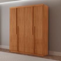Guarda Roupa Solteiro Quioto MDF com 4 Portas 2 Gavetas Moderna Mobília