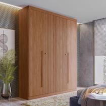 Guarda Roupa Solteiro Ripado 4 Portas 2 Gavetas Antony