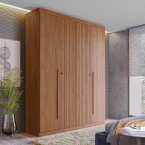 Guarda Roupa Solteiro Ripado 4 Portas 2 Gavetas Antony