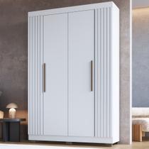 Guarda Roupa Solteiro Ripado 4 Portas com Pés Flórida Faimec Guarda Roupa Solteiro Ripado 4 Portas com Pés Flórida Faimec