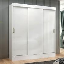 Guarda-Roupa Solteiro San Marino 3 Portas 2 Gavetas Flex Branco/Ônix - Maxel