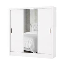 Guarda Roupa Solteiro Santiago Plus 3 Portas 2 Gavetas Cem Espelho Carioca Moveis Branco