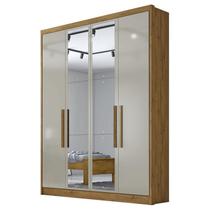 Guarda Roupa Solteiro Sevilha 4 Portas 3 Gavetas Cumaru 25 Fendi com Espelho Novo Horizonte Guarda Roupa Solteiro Sevilha 4 Portas 3 Gavetas Cumaru 25 Fendi com Espelho Novo Horizonte