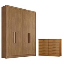 Guarda Roupa Solteiro Sevilha e Gaveteiro Milão com Chave Cumaru 23 - Novo Horizonte