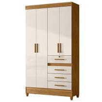 Guarda Roupa Solteiro Sobral 4p 110 Cm Freijo Off White Moval