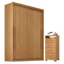 Guarda Roupa Solteiro Splendido 2 Portas com Cômoda Primordial Max Cinamomo Fosco-Zanzini Guarda Roupa Solteiro Splendido 2 Portas com Cômoda Primordial Max Cinamomo Fosco-Zanzini