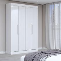 Guarda-Roupa Solteiro Splendore 4 Portas 2 Gavetas 100% Mdf Branco - Panorama Móveis