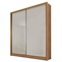 Guarda Roupa Solteiro Toledo 2 Portas 3 Gavetas Cumaru 25 Fendi com Nicho Novo Horizonte