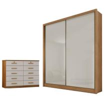Guarda Roupa Solteiro Toledo E Cômoda Seul Cumaru 25 Fendi - Novo Horizonte Guarda Roupa Solteiro Toledo E Cômoda Seul Cumaru 25 Fendi - Novo Horizonte