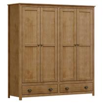 Guarda Roupa Solteiro Topázio 4 Portas e 2 Gavetas - Finestra Móveis