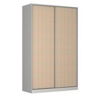 Guarda-Roupa Solteiro Tunas III 2 PT 3 GV Branco e Noce