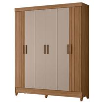 Guarda Roupa Solteiro Uruguai 6 Portas Carvalho Fendi - Moval Guarda Roupa Solteiro Uruguai 6 Portas Carvalho Fendi - Moval