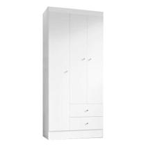 Guarda Roupa Solteiro Versa 3 Portas Branco Rosa Flex Fosco - Kits Paraná Guarda Roupa Solteiro Versa 3 Portas Branco Rosa Flex Fosco - Kits Paraná