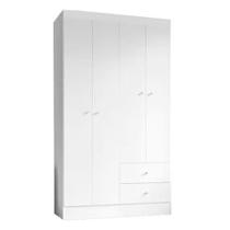 Guarda Roupa Solteiro Versa 4 Portas 2 Gavetas Branco/Rosa Flex Guarda Roupa Solteiro Versa 4 Portas 2 Gavetas Branco/Rosa Flex