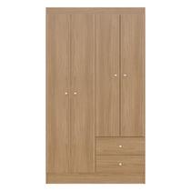 Guarda Roupa Solteiro Versa 4 Portas Freijó Fosco - Kits Paraná