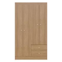 Guarda Roupa Solteiro Versa 4 Portas Freijó Fosco - Kits Parará Guarda Roupa Solteiro Versa 4 Portas Freijó Fosco - Kits Parará