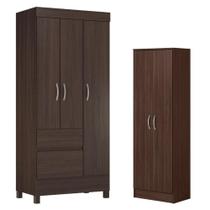 Guarda Roupa Solteiro Wind Com Sapateria Multiuso Golden Café - Demóbile Guarda Roupa Solteiro Wind Com Sapateria Multiuso Golden Café - Demóbile