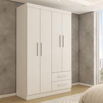Guarda-Roupa Solteiro Zeus 4 Portas 2 Gavetas Flex Branco - Panorama Móveis Guarda-Roupa Solteiro Zeus 4 Portas 2 Gavetas Flex Branco - Panorama Móveis