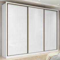 Guarda Roupa Spazio Lopas 3 Portas 6 Gavetas Branco