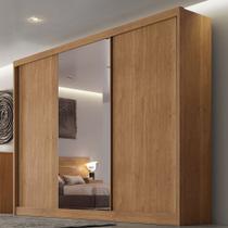 Guarda-Roupa Spazzio Plus com 1 Porta Espelho Peliculado 3 Portas e 8 Gavetas