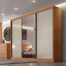 Guarda-Roupa Spazzio Plus com 1 Porta Espelho Peliculado 3 Portas e 8 Gavetas