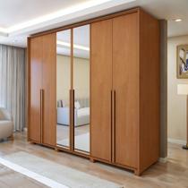 Guarda Roupa Style 6 Portas 4 Gavetas 100% Mdf com Espelho e Pés