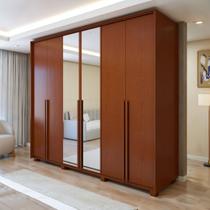 Guarda Roupa Style 6 Portas 4 Gavetas 100% Mdf com Espelho e Pés