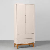 Guarda-Roupa Theo 2 Portas com Pés Square Mel Areia