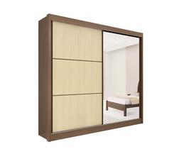 Guarda Roupa Titanium 2 Portas 6 Gavetas com Espelho com pés D Doro