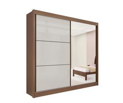 Guarda Roupa Titanium 2 Portas 6 Gavetas com Espelho com pés D Doro