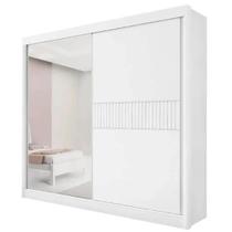 Guarda Roupa Titanium Ripado Casal com Espelho 2 Portas 6 Gavetas D Doro Cor Branco Guarda Roupa Titanium Ripado Casal com Espelho 2 Portas 6 Gavetas D Doro Cor Branco