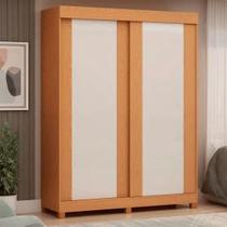 Guarda roupa toledo 2 portas de correr 100% mdf c/pes cinamomo off white fosco/fend la 131