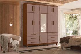 Guarda Roupa Triplex Triton Plus 11 Portas e 6 Gavetas - Nogueira Cappuccino - Albatroz Guarda Roupa Triplex Triton Plus 11 Portas e 6 Gavetas - Nogueira Cappuccino - Albatroz