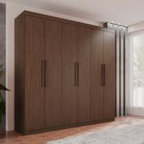 Guarda-Roupa Ubatuba Plus 6 Portas 3 Gavetas Marrom/New Canion Guarda-Roupa Ubatuba Plus 6 Portas 3 Gavetas Marrom/New Canion
