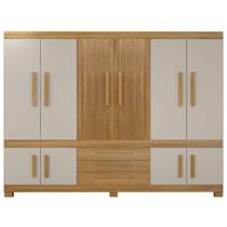 Guarda Roupa Valdemoveis 10P3G Bem Te Vi Cinamomo Off White