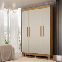 Guarda roupa valdemoveis quero quero 4p 2gav cinamomo/off white