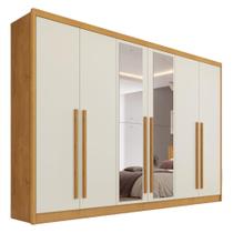 Guarda Roupa Valência 6 Portas 6 Gavetas Espelhado MDF - MadeMarcs