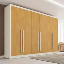 Guarda Roupa Valência 6 Postas 6 Gavetas MDF OFF/PEROBA Made Marques