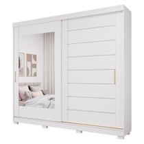 Guarda Roupa Veneza 2 Portas Correr Espelho Kit Pé MDF Guarda Roupa Veneza 2 Portas Correr Espelho Kit Pé MDF