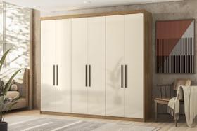 Guarda - Roupa Venice - 06Portas / 02 Gav - Amêndola Touch / Off White Guarda - Roupa Venice - 06Portas / 02 Gav - Amêndola Touch / Off White